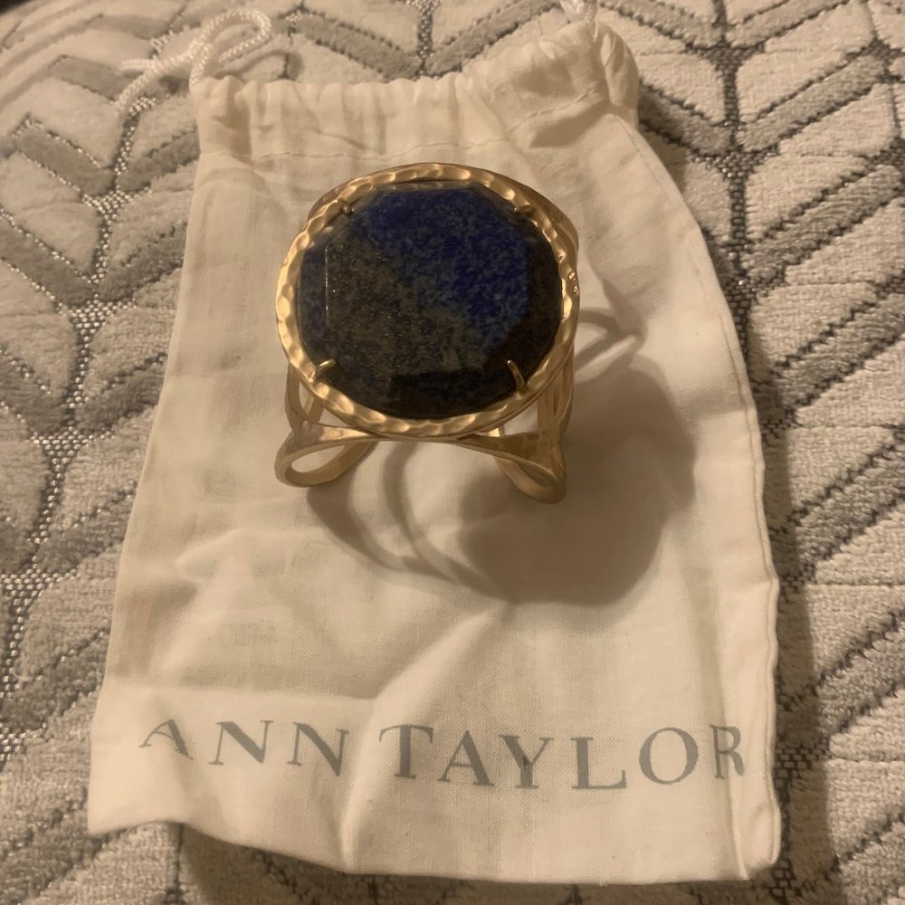 Ann Taylor Blue Lapis/Gold Cuff
